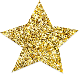 Gold Star Scrapbook Element